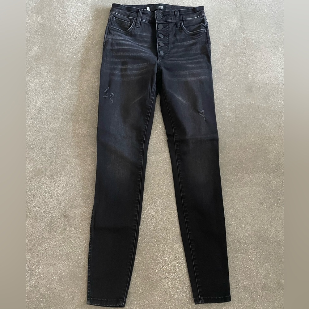 KUT Black High Waisted Skinny Jeans